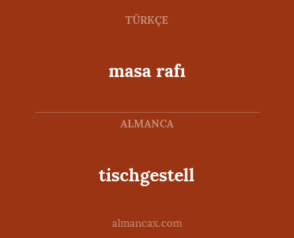 masa rafı - tischgestell