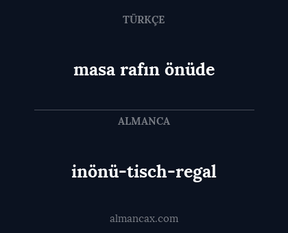 masa rafın önüde - inönü-tisch-regal