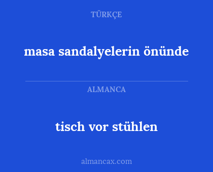 tisch vor stühlen - masa sandalyelerin önünde