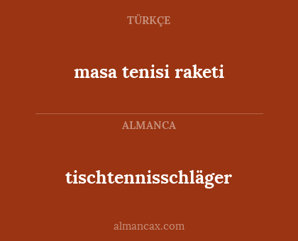 tischtennisschläger - masa tenisi raketi