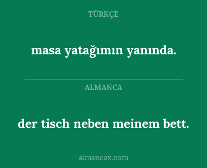 der tisch neben meinem bett. - masa yatağımın yanında.