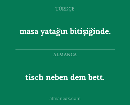 tisch neben dem bett. - masa yatağın bitişiğinde.