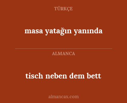 tisch neben dem bett - masa yatağın yanında