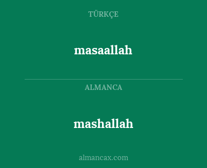 masaallah - mashallah