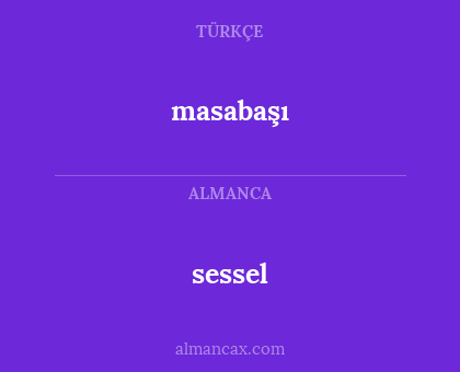 masabaşı - sessel