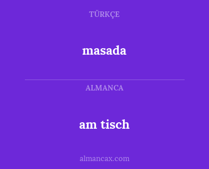 am tisch - masada