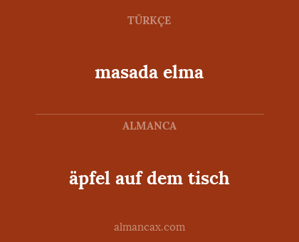 äpfel auf dem tisch - masada elma