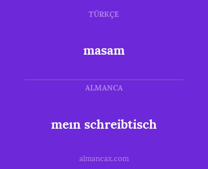 masam - meın schreibtisch