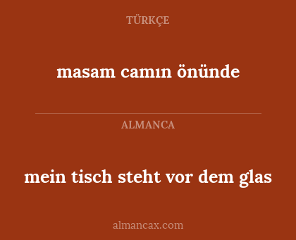 masam camın önünde - mein tisch steht vor dem glas