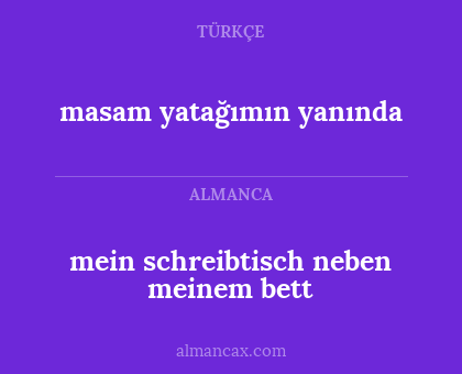mein schreibtisch neben meinem bett - masam yatağımın yanında