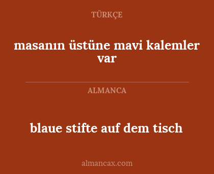 blaue stifte auf dem tisch - masanın üstüne mavi kalemler var
