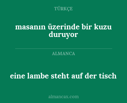 eine lambe steht auf der tisch - masanın üzerinde bir kuzu duruyor