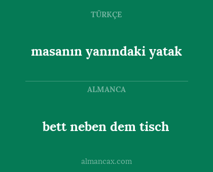 bett neben dem tisch - masanın yanındaki yatak