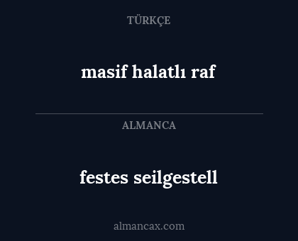masif halatlı raf - festes seilgestell