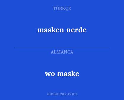 masken nerde - wo maske