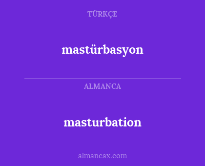 masturbation - mastürbasyon