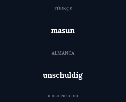 unschuldig - masun