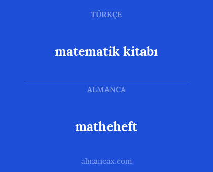matematik kitabı - matheheft