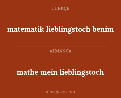 matematik lieblingstoch benim - mathe mein lieblingstoch