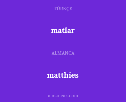 matlar - matthies