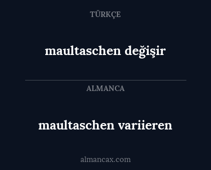 maultaschen variieren - maultaschen değişir