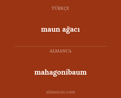 maun ağacı - mahagonibaum