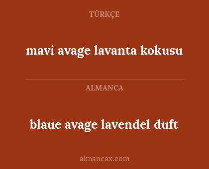 blaue avage lavendel duft - mavi avage lavanta kokusu
