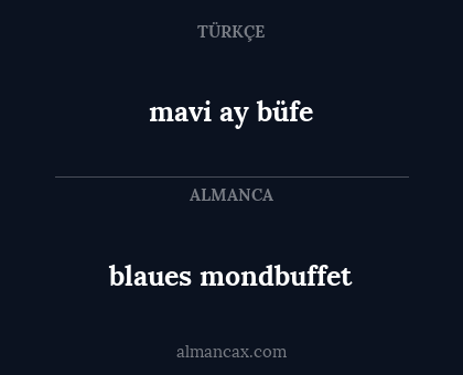 blaues mondbuffet - mavi ay büfe
