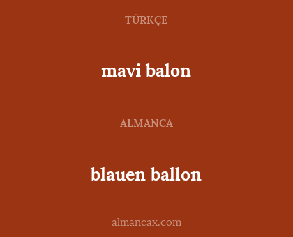 mavi balon - blauen ballon