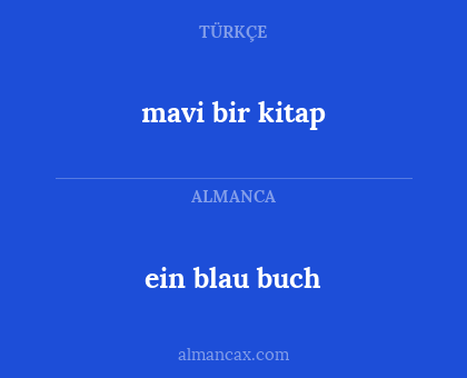 mavi bir kitap - ein blau buch