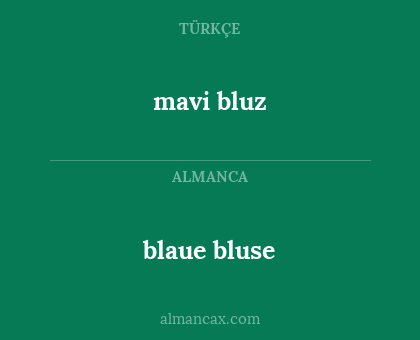 blaue bluse - mavi bluz