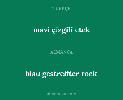 blau gestreifter rock - mavi çizgili etek