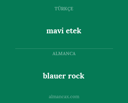 blauer rock - mavi etek