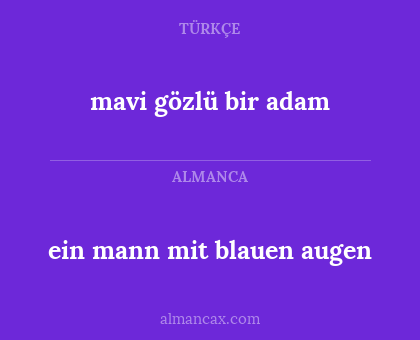 ein mann mit blauen augen - mavi gözlü bir adam
