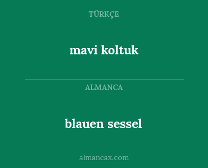 blauen sessel - mavi koltuk