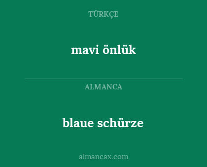 mavi önlük - blaue schürze