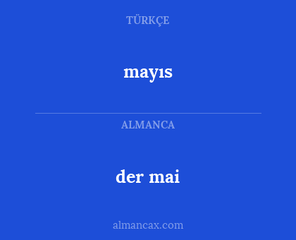 mayıs - der mai