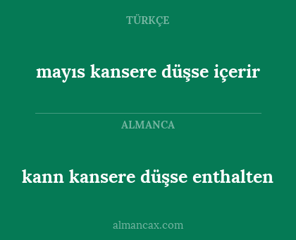 kann kansere düşse enthalten - mayıs kansere düşse içerir