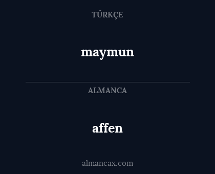 affen - maymun
