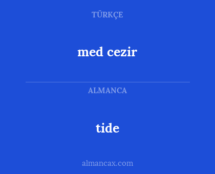 tide - med cezir