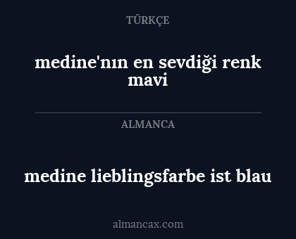 medine lieblingsfarbe ist blau - medine'nın en sevdiği renk mavi