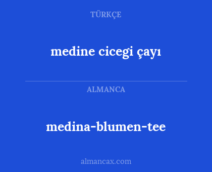 medina-blumen-tee - medine cicegi çayı