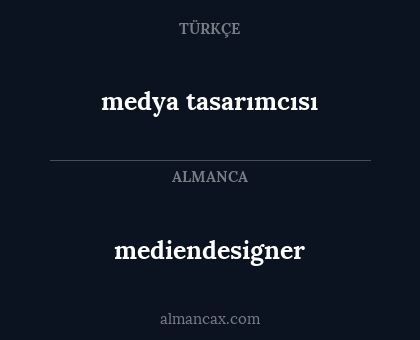 medya tasarımcısı - mediendesigner