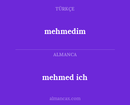 mehmed ich - mehmedim