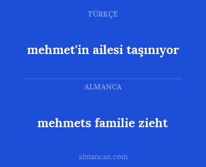 mehmet'in ailesi taşınıyor - mehmets familie zieht