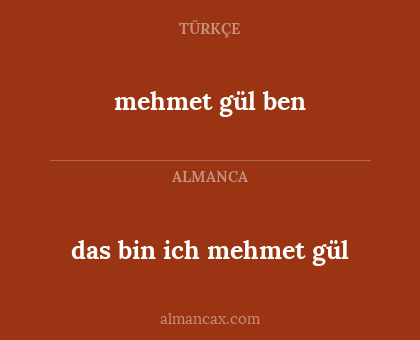 mehmet gül ben - das bin ich mehmet gül