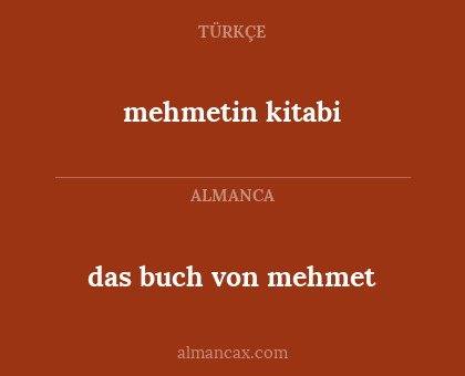 mehmetin kitabi - das buch von mehmet