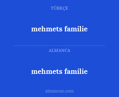 mehmets familie - mehmets familie