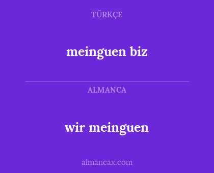 wir meinguen - meinguen biz