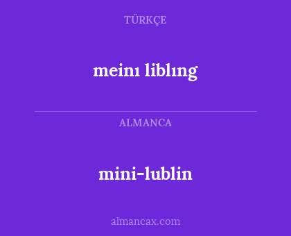 meinı liblıng - mini-lublin